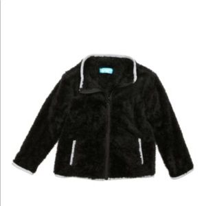 Toddler boys plush full zip jacket